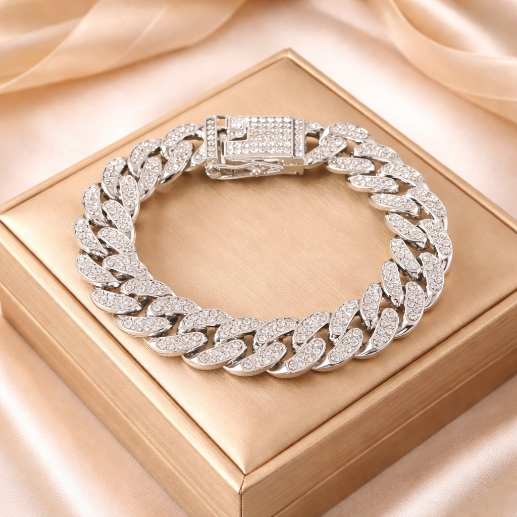 Gold Edelstahl Cuban Chain Armband – 316L Stainless Steel Link Bracelet für Damen & Herren | Trendy Unisex Schmuck Geschenk